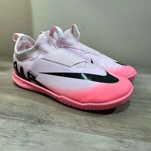 Nike Mercurial Air Zoom Soccer Shoes Pink Black White Kids 13C DJ5617